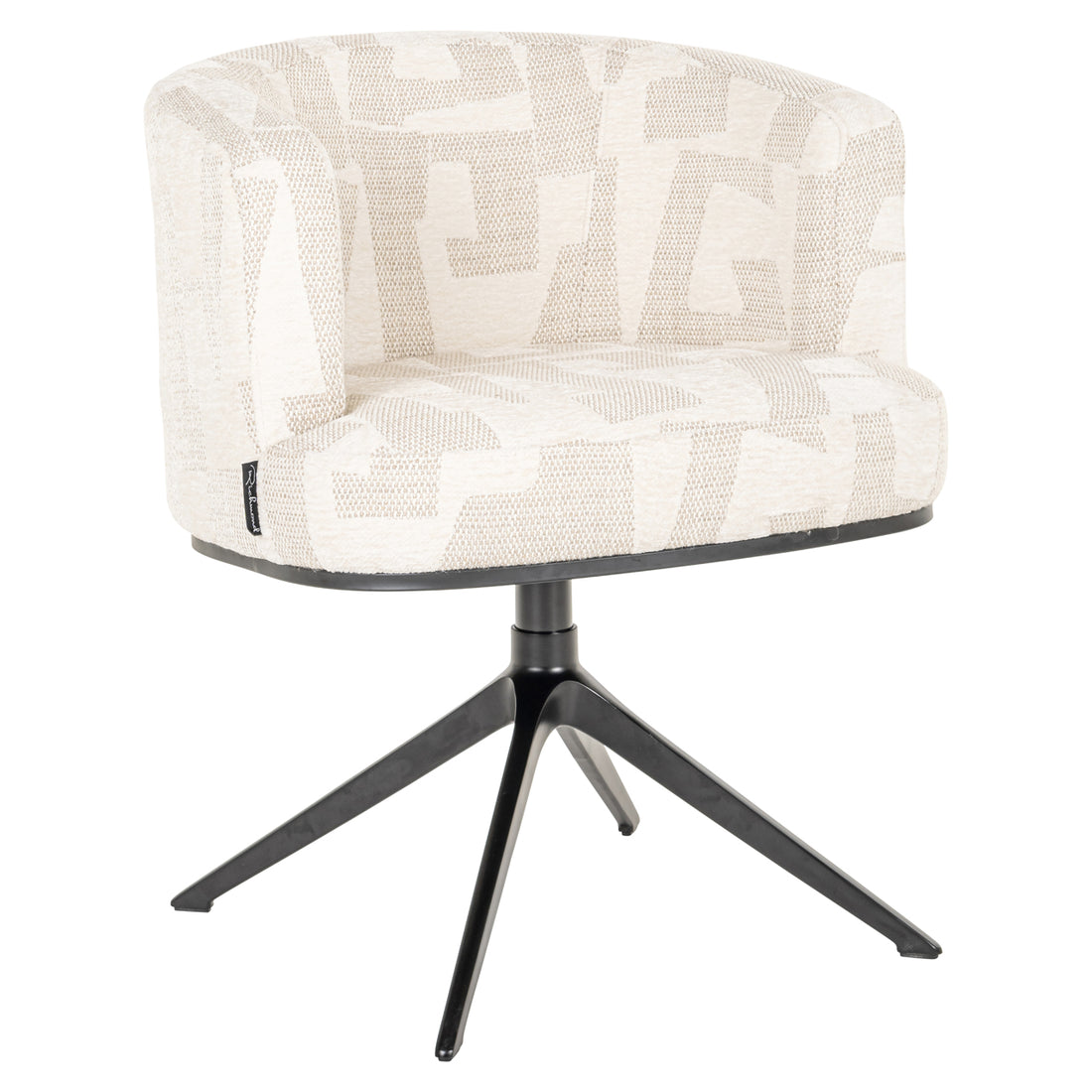 Richmond Interiors Esszimmerstuhl Cheyenne beige graffic swivel Esszimmerstuhl Richmond Interiors