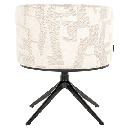 Richmond Interiors Esszimmerstuhl Cheyenne beige graffic swivel Esszimmerstuhl Richmond Interiors