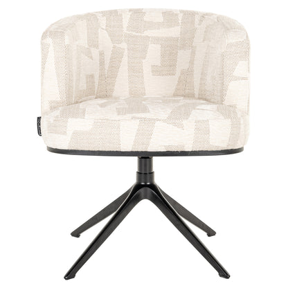 Richmond Interiors Esszimmerstuhl Cheyenne beige graffic swivel Esszimmerstuhl Richmond Interiors
