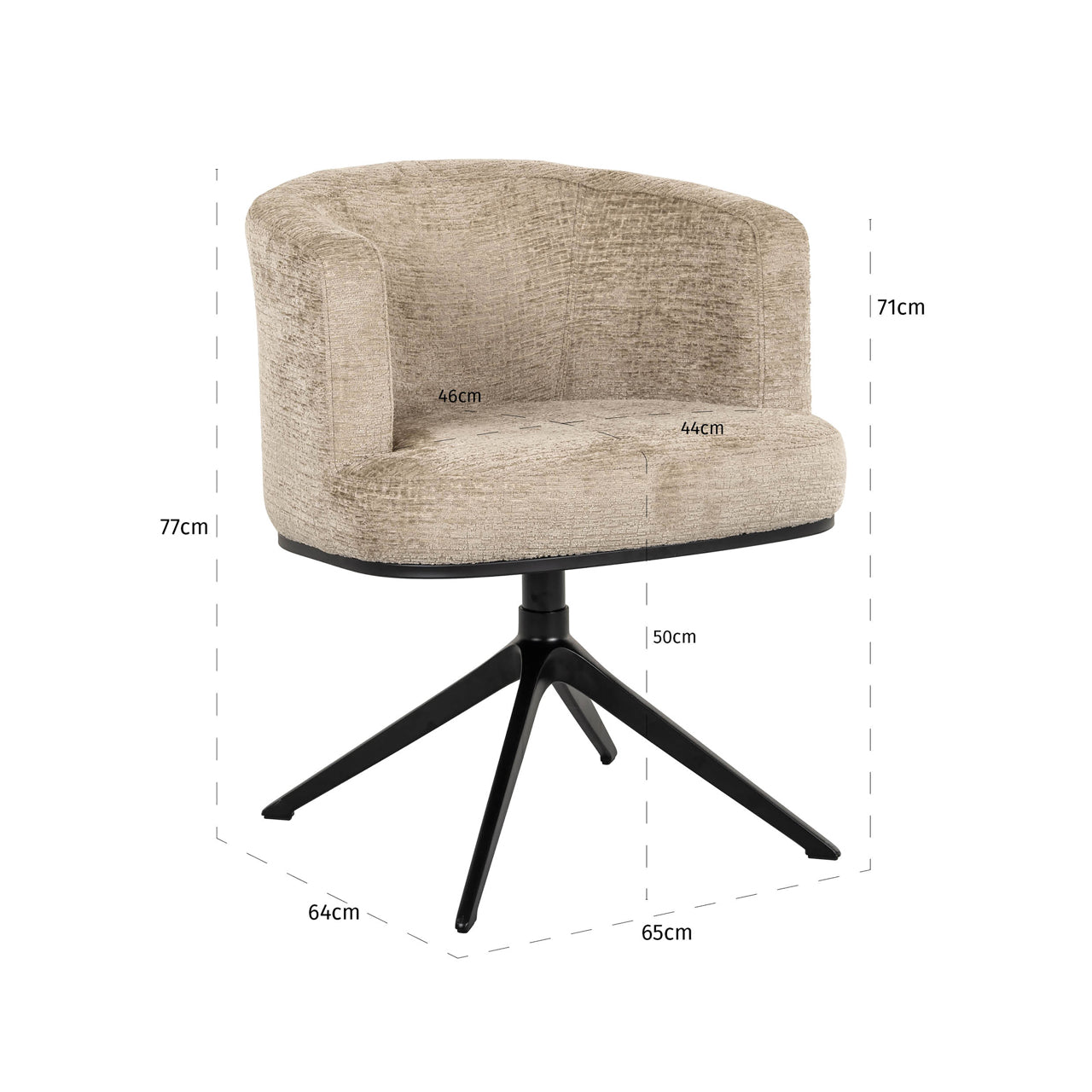 Richmond Interiors Esszimmerstuhl Cheyenne desert fusion swivel fire retardant Esszimmerstuhl Richmond Interiors