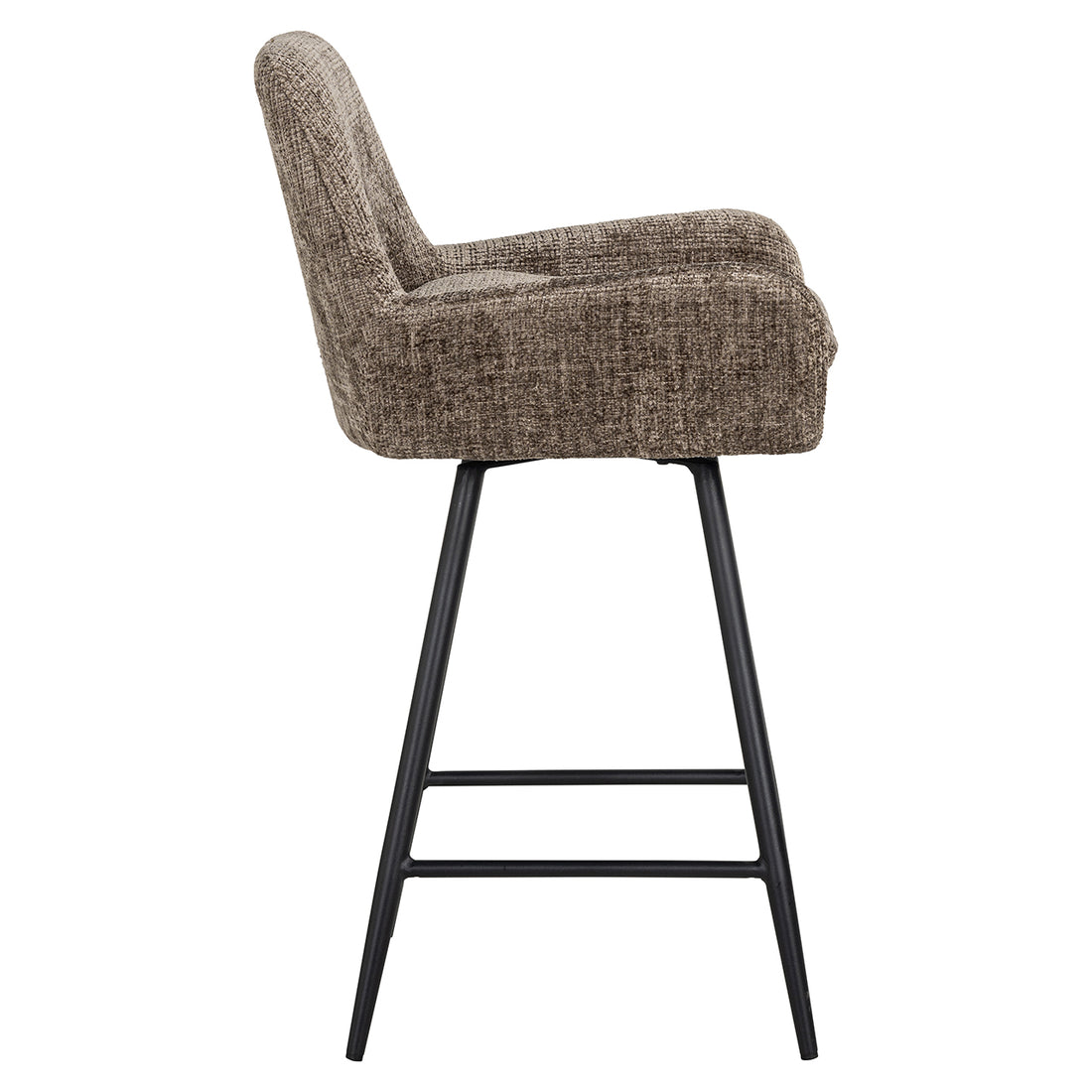Richmond Interiors - 2er-Set Barhocker Linsey stone Chenille Barhocker Richmond Interiors