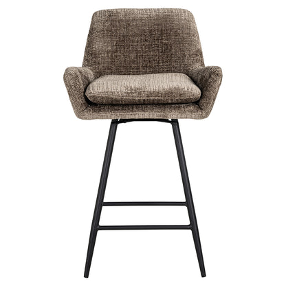 Richmond Interiors - 2er-Set Barhocker Linsey stone Chenille Barhocker Richmond Interiors
