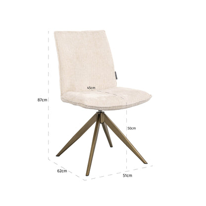 Richmond Interiors Esszimmerstuhl Dakota niagara beige swivel Esszimmerstuhl Richmond Interiors