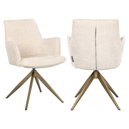Richmond Interiors Esszimmerstuhl Dakota niagara beige swivel with arm Esszimmerstuhl Richmond Interiors
