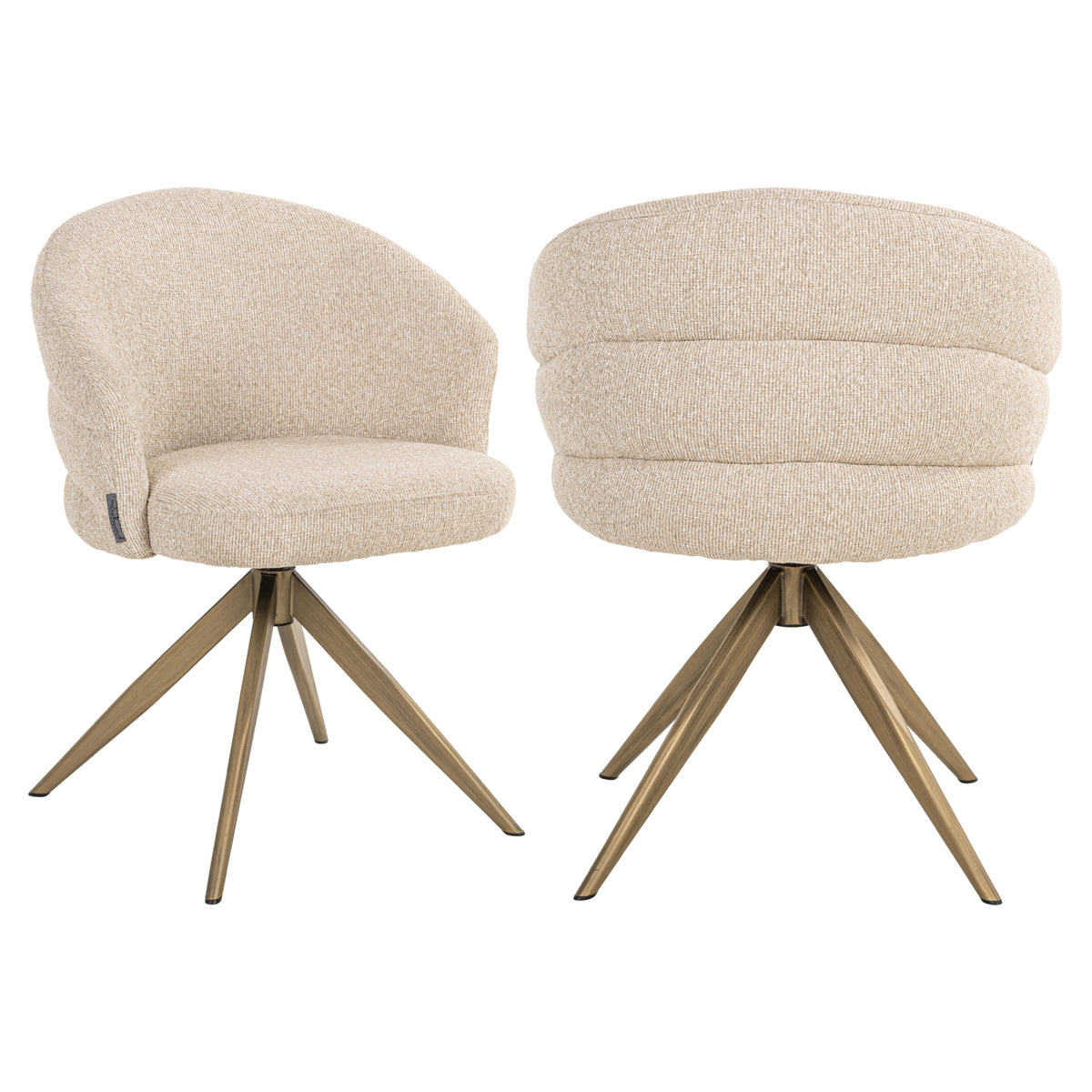 Richmond Interiors Esszimmerstuhl Zendaya biscotti swivel fire retardant Richmond Interiors