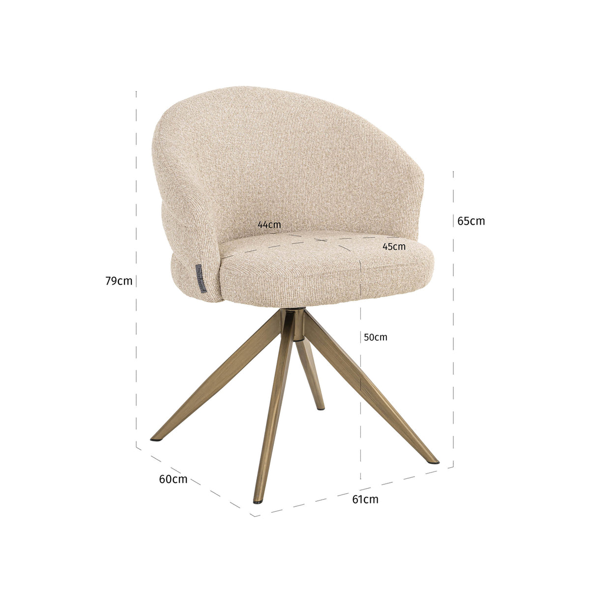 Richmond Interiors Esszimmerstuhl Zendaya biscotti swivel fire retardant Richmond Interiors