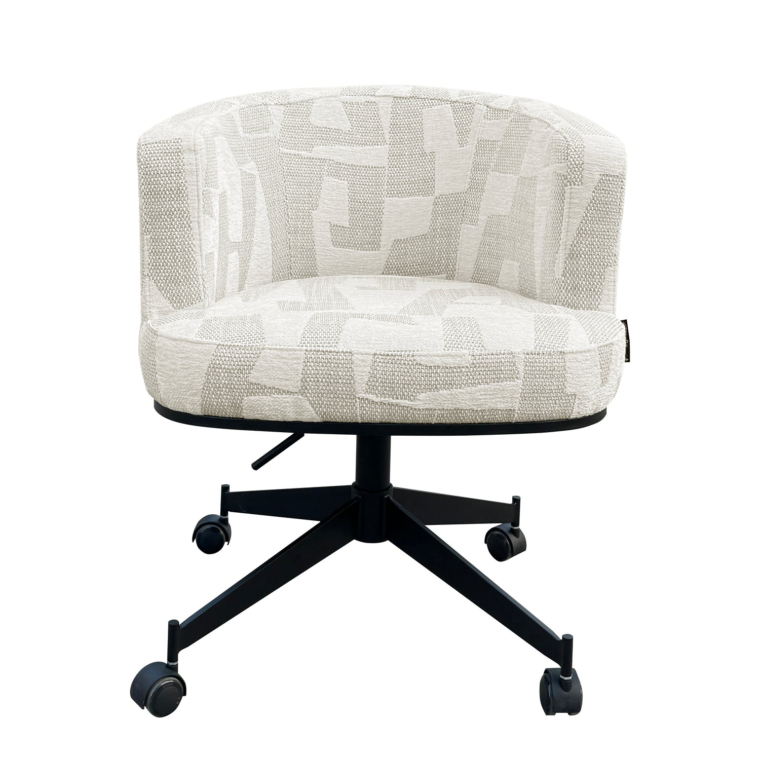 Richmond Interiors Drehstuhl Rochenne mit Rädern beige graffic (Beige graffic) Drehstuhl Richmond Interiors