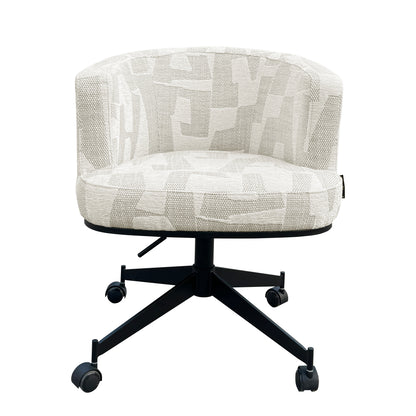 Richmond Interiors Drehstuhl Rochenne mit Rädern beige graffic (Beige graffic) Drehstuhl Richmond Interiors