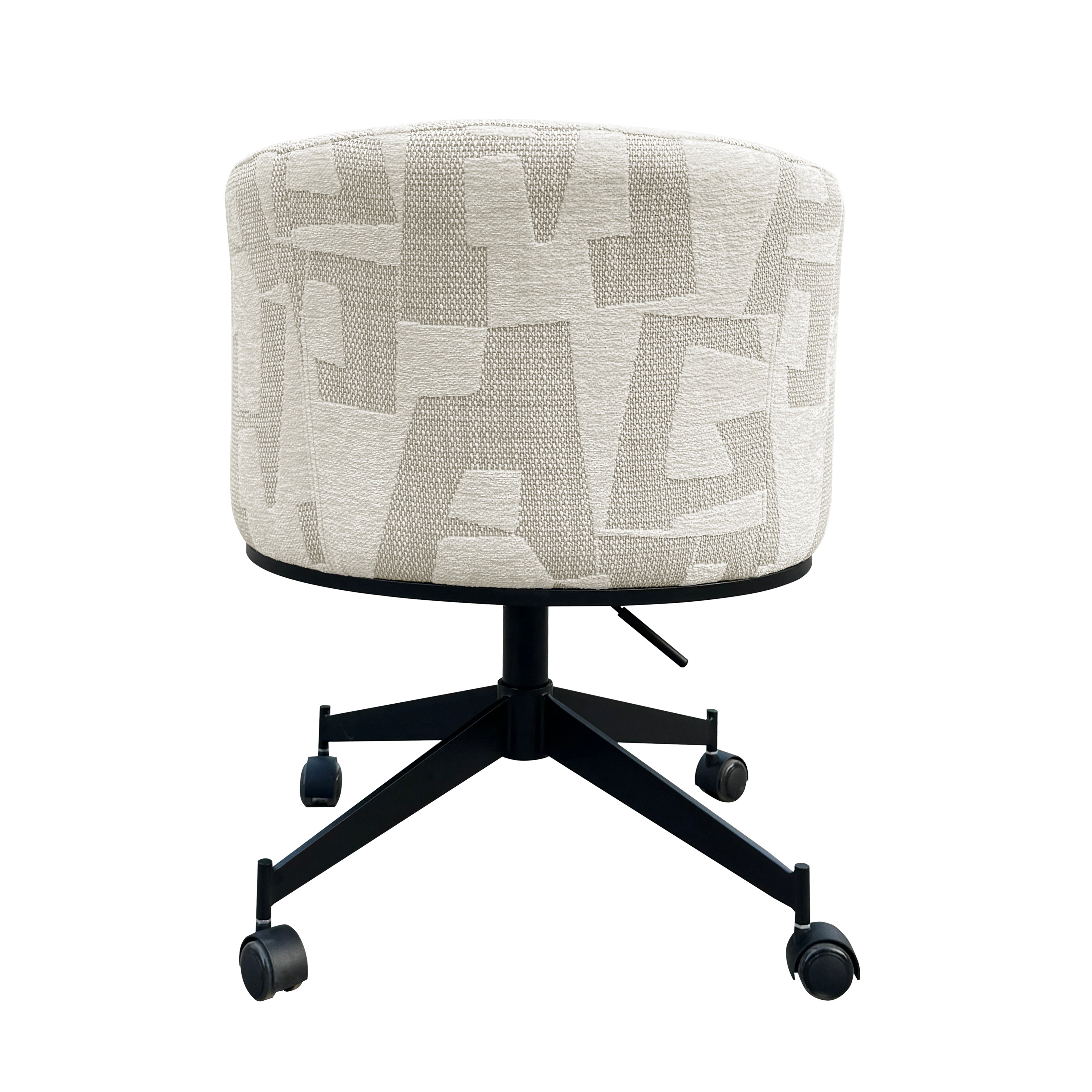 Richmond Interiors Drehstuhl Rochenne mit Rädern beige graffic (Beige graffic) Drehstuhl Richmond Interiors