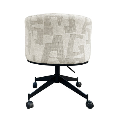 Richmond Interiors Drehstuhl Rochenne mit Rädern beige graffic (Beige graffic) Drehstuhl Richmond Interiors