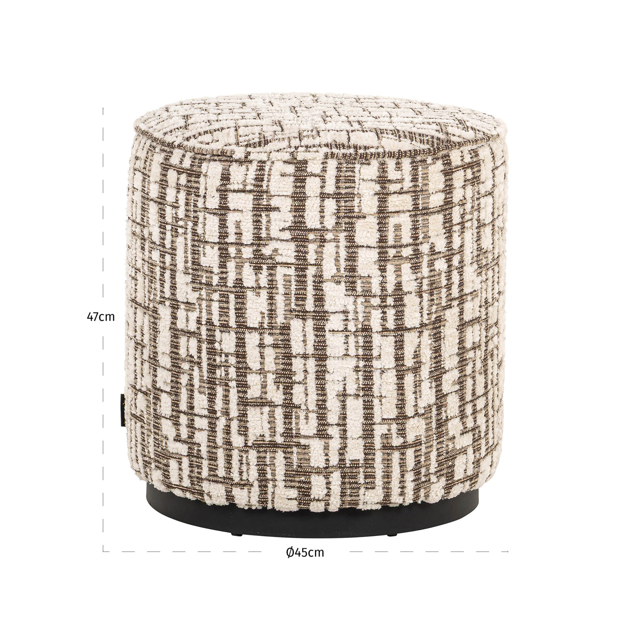 Richmond Interiors Hocker &amp; Fußbank Lexie cream 45Ø Hocker &amp; Fußbank Richmond Interiors