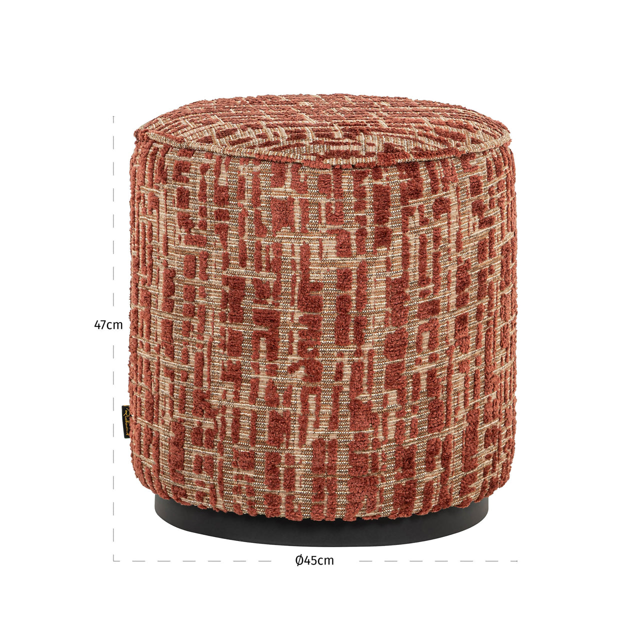 Richmond Interiors Hocker &amp; Fußbank Lexie terra 45Ø Hocker &amp; Fußbank Richmond Interiors