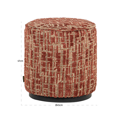 Richmond Interiors Hocker &amp; Fußbank Lexie terra 45Ø Hocker &amp; Fußbank Richmond Interiors