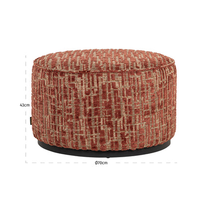 Richmond Interiors Hocker &amp; Fußbank Lexie terra 70Ø Richmond Interiors