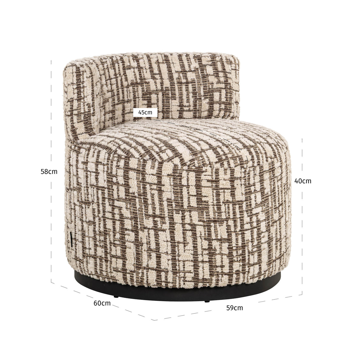Richmond Interiors Lounge Stuhl Franny cream Richmond Interiors