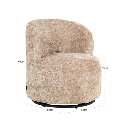 Richmond Interiors Lounge Stuhl Jackie sheep natural swivel kids Lounge Stuhl Richmond Interiors