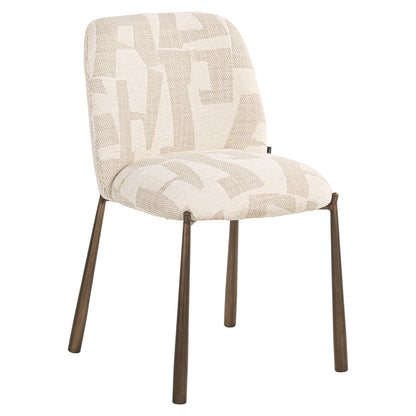 Richmond Interiors Esszimmerstuhl Lana beige graffic (Set of 2) Esszimmerstuhl Richmond Interiors