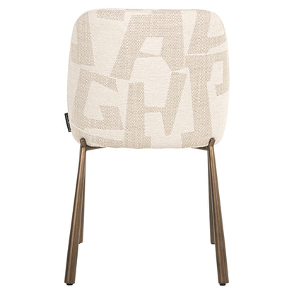 Richmond Interiors Esszimmerstuhl Lana beige graffic (Set of 2) Esszimmerstuhl Richmond Interiors