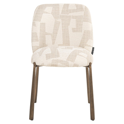 Richmond Interiors Esszimmerstuhl Lana beige graffic (Set of 2) Esszimmerstuhl Richmond Interiors