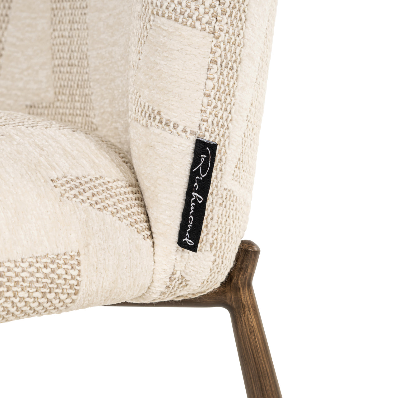 Richmond Interiors Esszimmerstuhl Lana beige graffic (Set of 2) Esszimmerstuhl Richmond Interiors