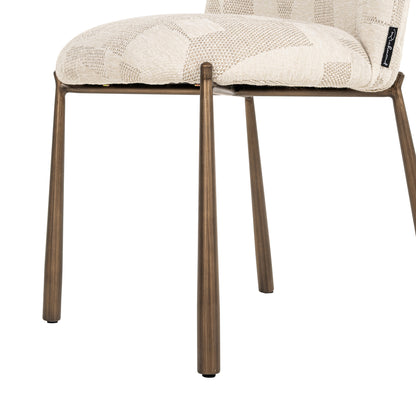 Richmond Interiors Esszimmerstuhl Lana beige graffic (Set of 2) Esszimmerstuhl Richmond Interiors
