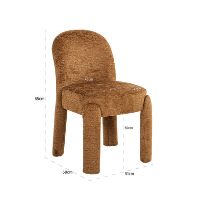 Richmond Interiors Esszimmerstuhl Brandi cognac fusion (Set of 2) Esszimmerstuhl Richmond Interiors