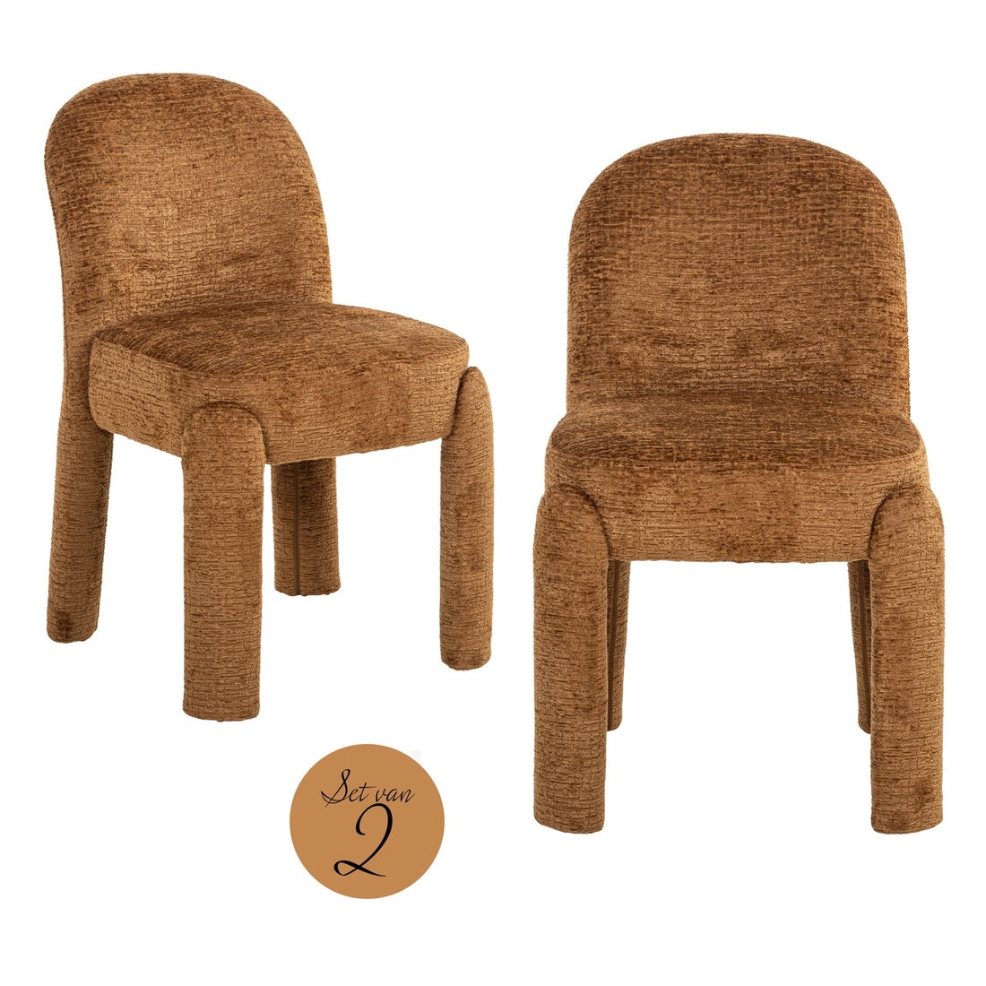 Richmond Interiors Esszimmerstuhl Brandi cognac fusion (Set of 2) Esszimmerstuhl Richmond Interiors