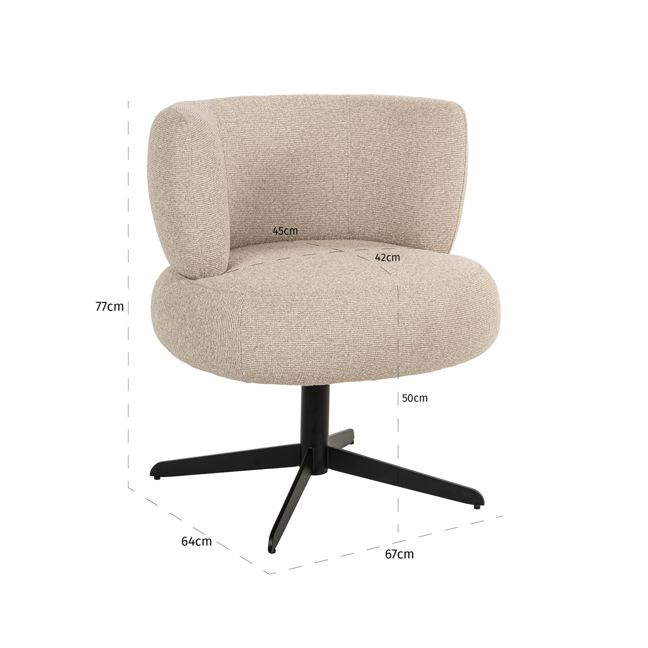 Richmond Interiors Esszimmerstuhl Alexis biscotti swivel Esszimmerstuhl Richmond Interiors