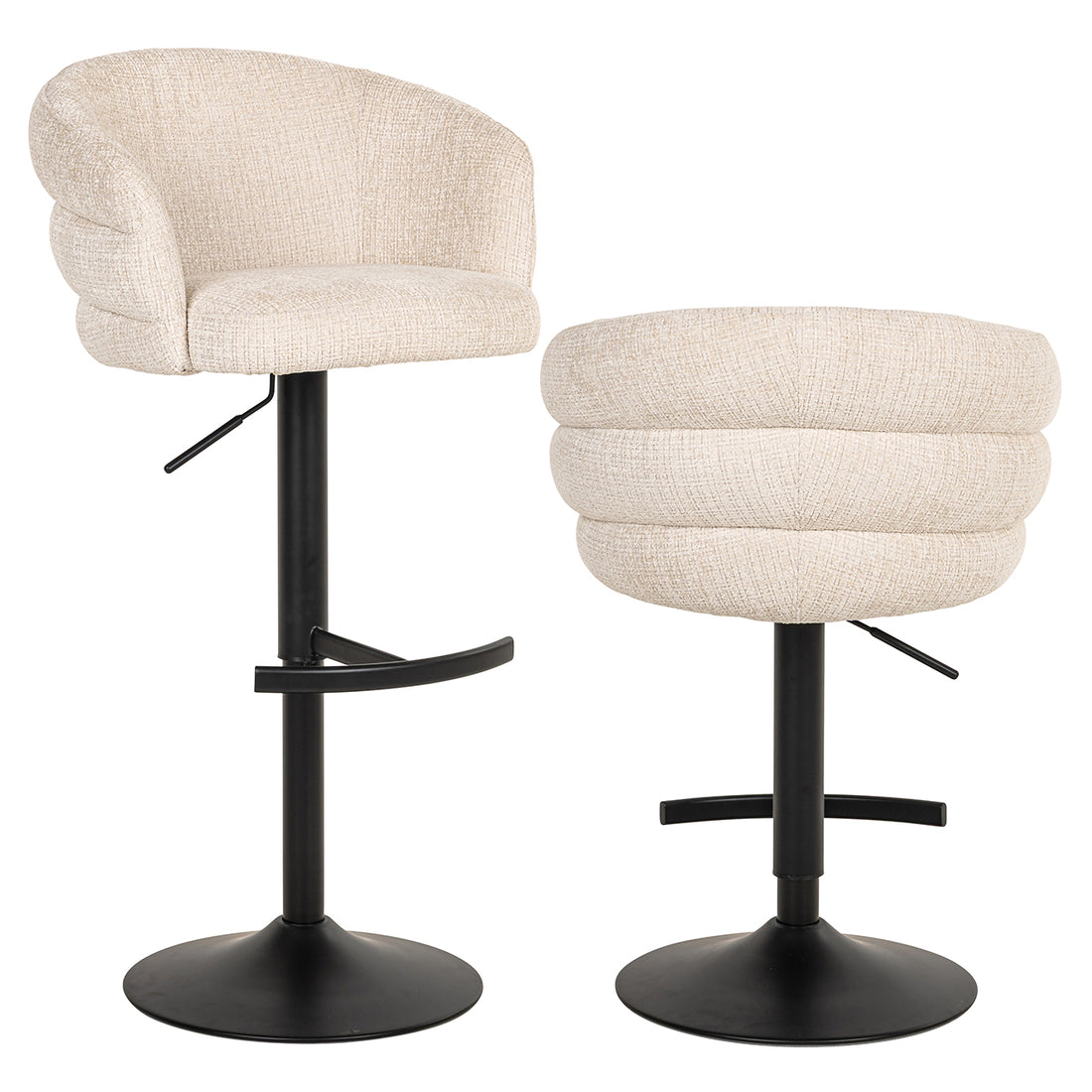 Richmond Interiors Drehbarer Barstuhl Nikki beige chenille (Niagara 902 beige) Barstuhl Richmond Interiors