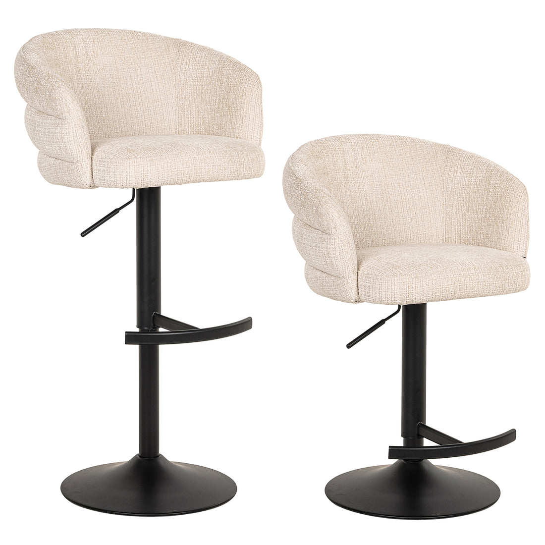 Richmond Interiors Drehbarer Barstuhl Nikki beige chenille (Niagara 902 beige) Barstuhl Richmond Interiors