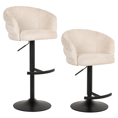 Richmond Interiors Drehbarer Barstuhl Nikki beige chenille (Niagara 902 beige) Barstuhl Richmond Interiors