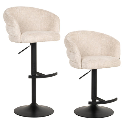 Richmond Interiors Barhocker Nikki niagara beige swivel fire retardant Barhocker Richmond Interiors