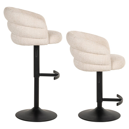 Richmond Interiors Barhocker Nikki niagara beige swivel fire retardant Barhocker Richmond Interiors