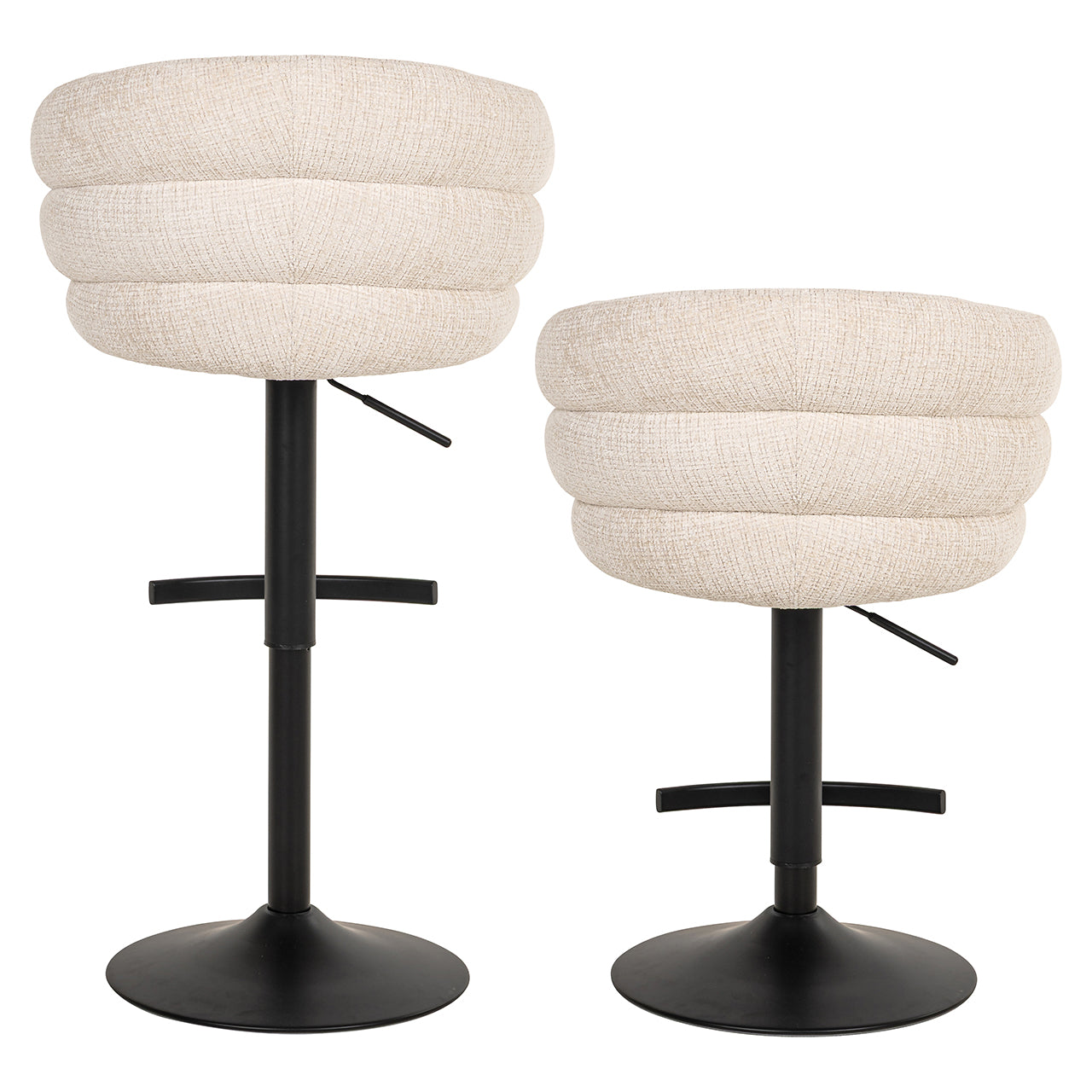 Richmond Interiors Drehbarer Barstuhl Nikki beige chenille (Niagara 902 beige) Barstuhl Richmond Interiors