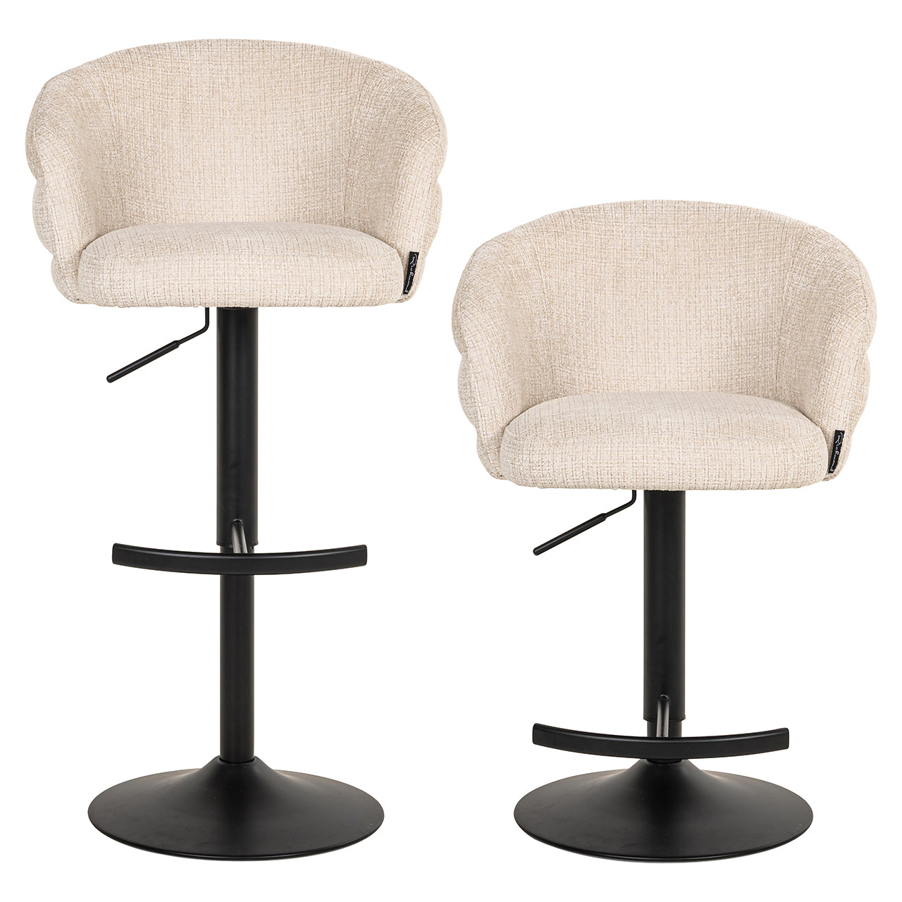 Richmond Interiors Drehbarer Barstuhl Nikki beige chenille (Niagara 902 beige) Barstuhl Richmond Interiors