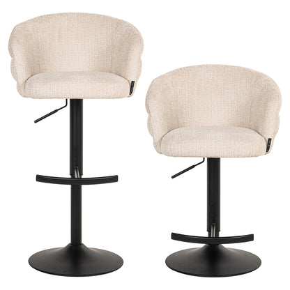 Richmond Interiors Drehbarer Barstuhl Nikki beige chenille (Niagara 902 beige) Barstuhl Richmond Interiors