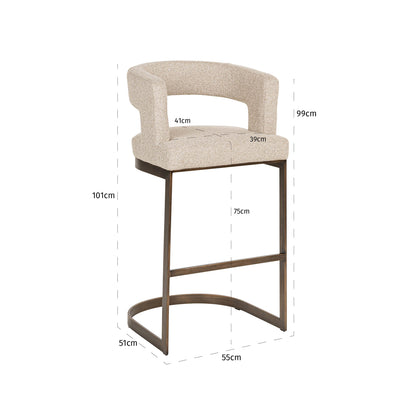 Richmond Interiors Barhocker Ellis biscotti Barhocker Richmond Interiors