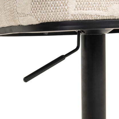Richmond Interiors Barhocker Cheyenne beige graffic swivel Barhocker Richmond Interiors
