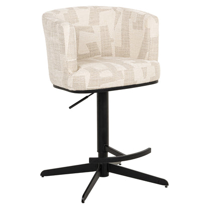 Richmond Interiors Barhocker Cheyenne beige graffic swivel Barhocker Richmond Interiors