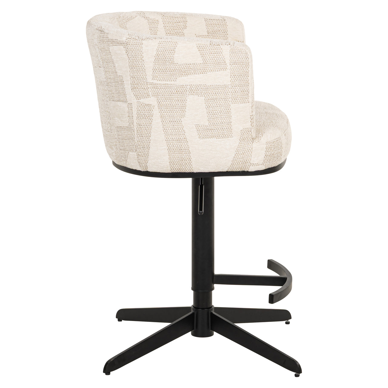 Richmond Interiors Barhocker Cheyenne beige graffic swivel Barhocker Richmond Interiors