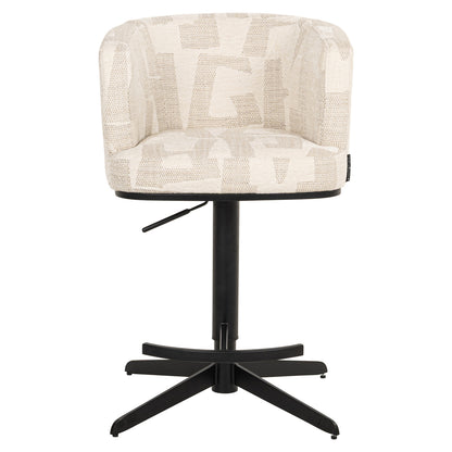 Richmond Interiors Barhocker Cheyenne beige graffic swivel Barhocker Richmond Interiors