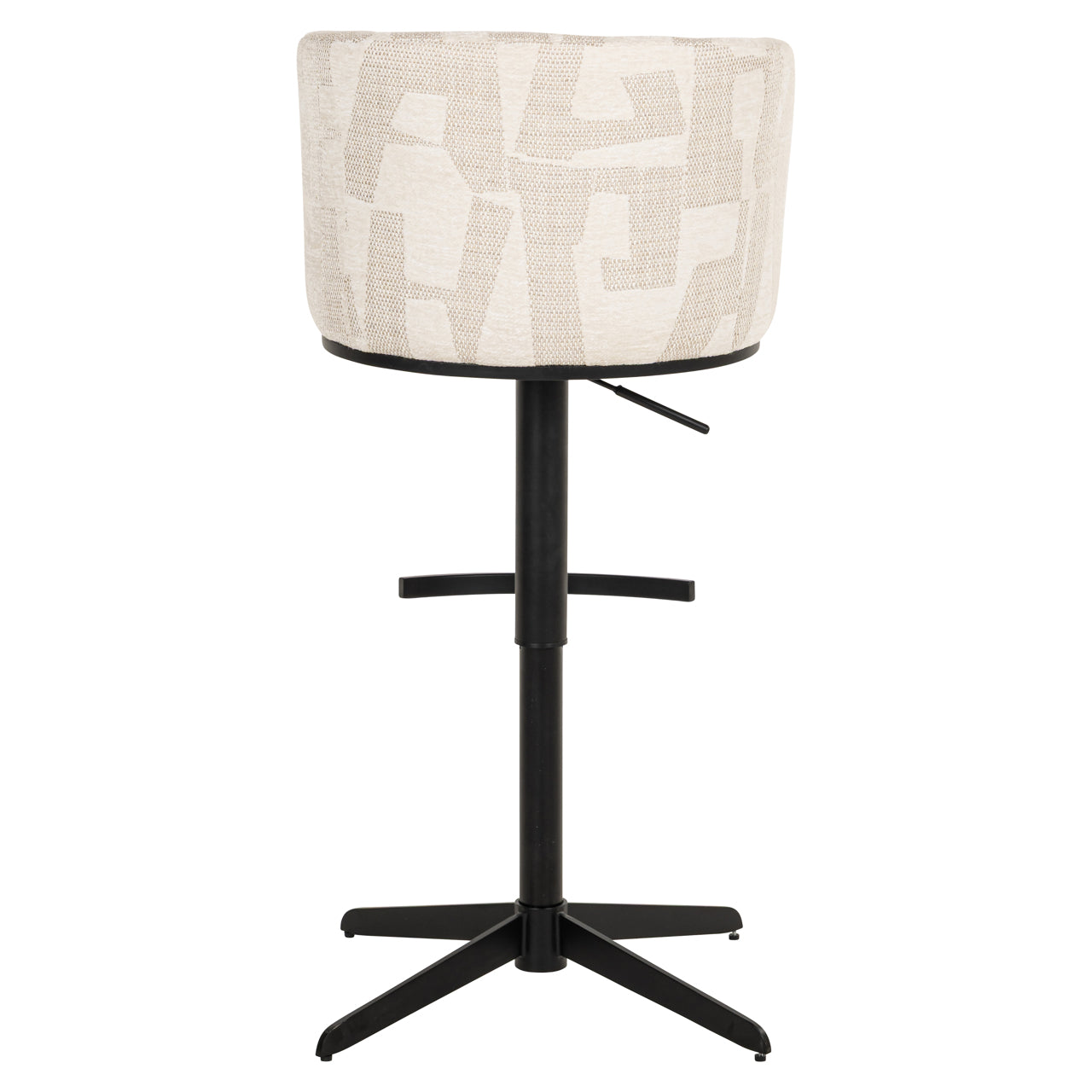 Richmond Interiors Barhocker Cheyenne beige graffic swivel Barhocker Richmond Interiors