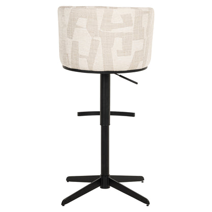 Richmond Interiors Barhocker Cheyenne beige graffic swivel Barhocker Richmond Interiors