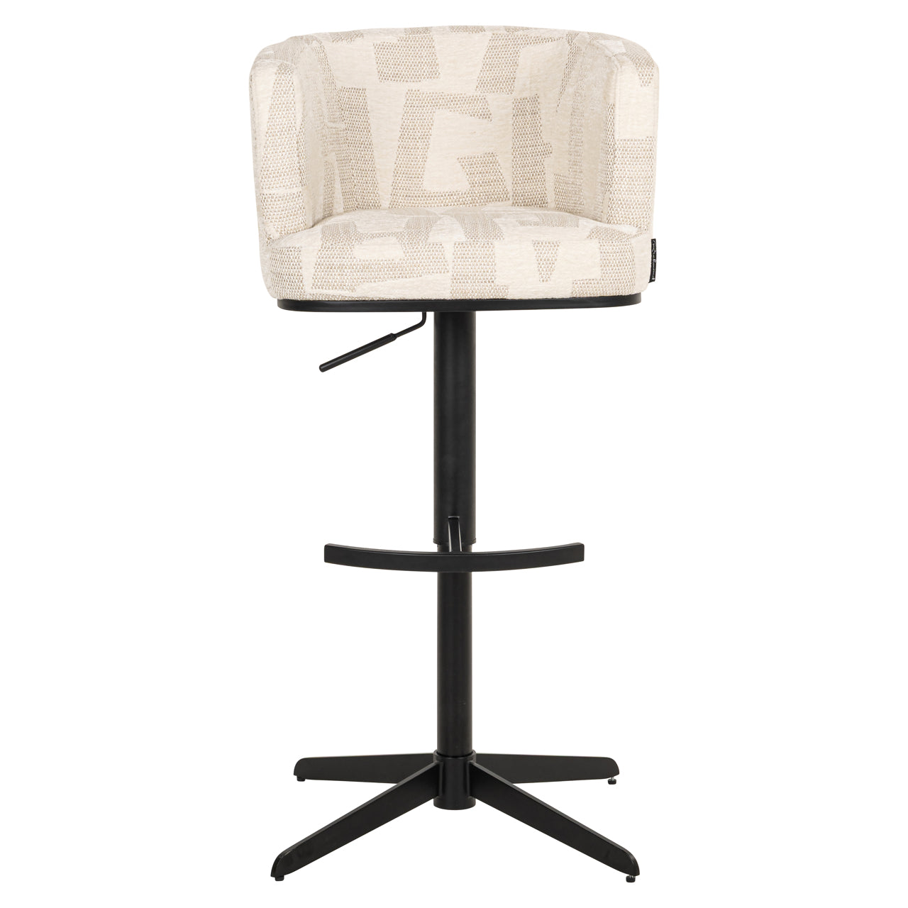 Richmond Interiors Barhocker Cheyenne beige graffic swivel Barhocker Richmond Interiors