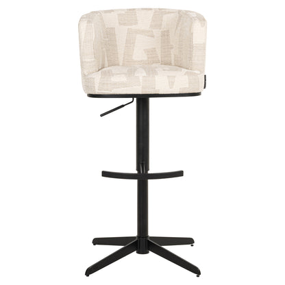 Richmond Interiors Barhocker Cheyenne beige graffic swivel Barhocker Richmond Interiors