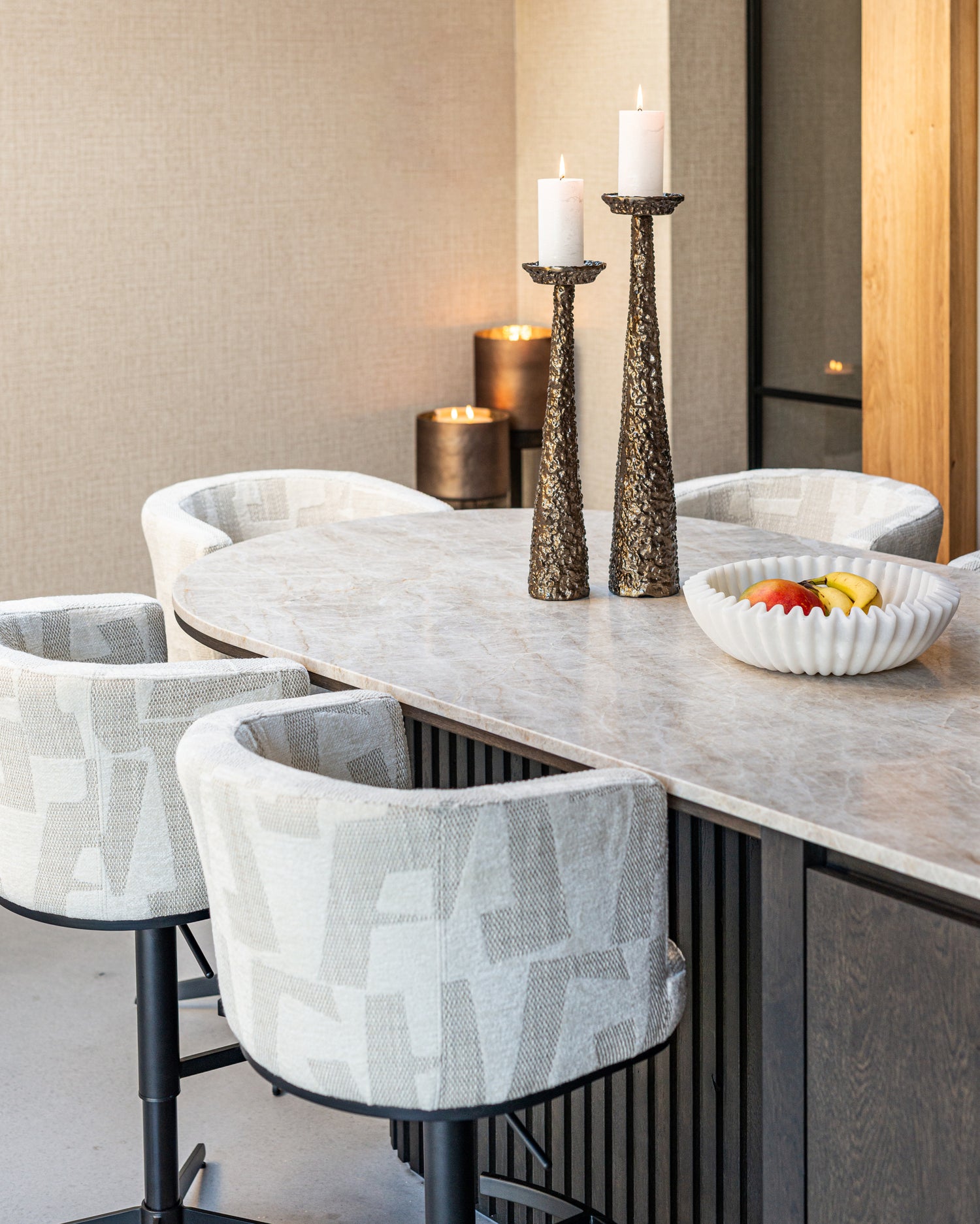 Richmond Interiors Kerzenhalter Moan brushed gold small Kerzenhalter Richmond Interiors