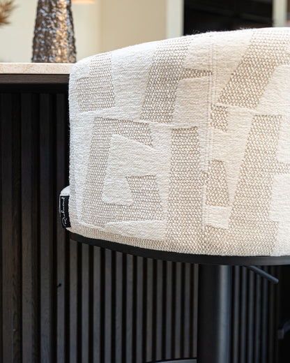 Richmond Interiors Bar-/Thekenstuhl Cheyenne beige graffic (Beige graffic) Barstuhl Richmond Interiors