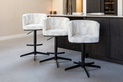 Richmond Interiors bar/counter chair Cheyenne beige graffic (Beige graffic)