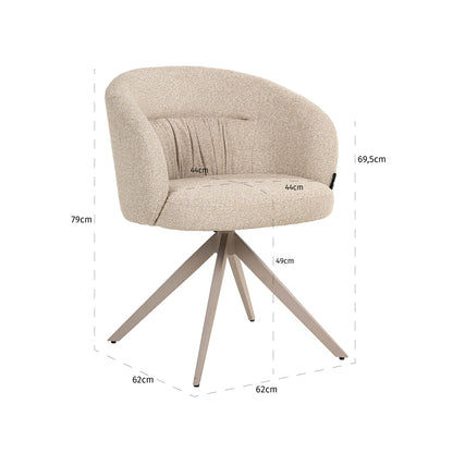 Richmond Interiors Esszimmerstuhl Olivia biscotti swivel Esszimmerstuhl Richmond Interiors