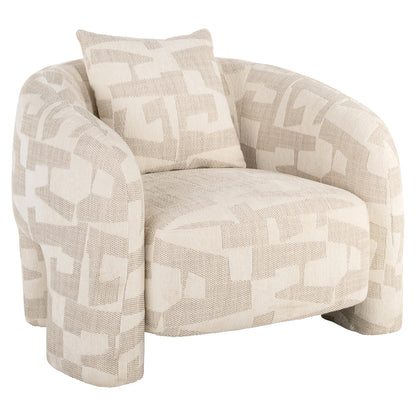 Richmond Interiors Lounge Stuhl Tuscany beige graffic Lounge Stuhl Richmond Interiors